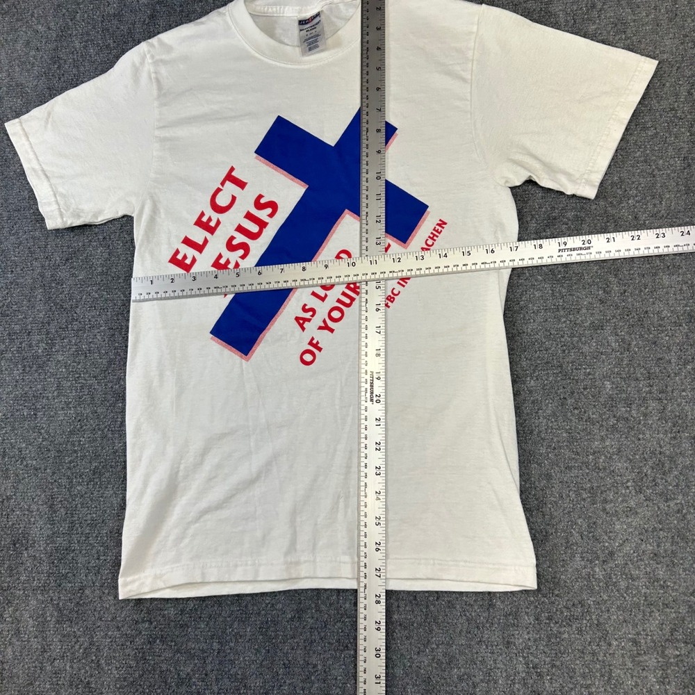 Jerzees Elect Jesus As Lord Of Your Life Graphic T-Shirt White Small Heavyweight - Picture 4 of 6